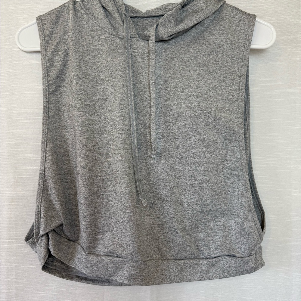 SHEIN Gray Sleeveless Hoodie